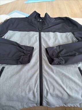MNML Black and Light Gray Two-Tone Windbreaker Jacket